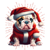 Bulldog Merry Christmas Dog Dogs
