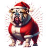 Bulldog Merry Christmas Dog Dogs