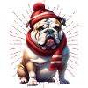 Bulldog Merry Christmas Dog Dogs