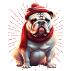 Bulldog Merry Christmas Dog Dogs