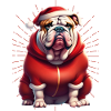 Bulldog Merry Christmas Dog Dogs