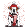 Bulldog Merry Christmas Dog Dogs