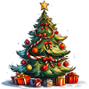 Christmas tree with gifts