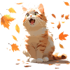 Chat d’humeur automnale