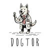 Dogtor Læge Doc Læge Sjov Hund Dyr Medicin