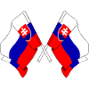 Deux drapeaux Slovaquie