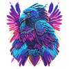 Neon Adler Synthwave Adler