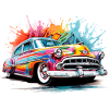 bunter Oldtimer