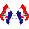 Two flags of Croatia