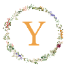 Y Monogramm, Blumenkranz-Wildblumen