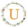 U Monogramm, Blumenkranz-Wildblumen