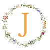 J Monogramm, Blumenkranz-Wildblumen