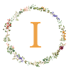 I Monogramm, Blumenkranz-Wildblumen