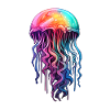 Bunte Qualle