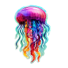 Bunte Qualle