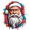 Santa Claus Graffiti Portrait