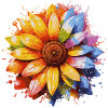 Rainbow Sunflower