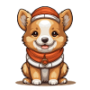 Dog Christmas Design - Kawaii Style