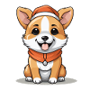 Dog Christmas Design - Kawaii Style