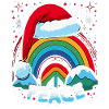 Merry Christmas Rainbow Peace