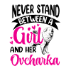 Girl and Ovcharka Caucasian Shepherd