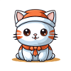Cat Christmas Design - Kawaii Style