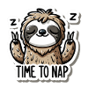 Autocollant Time to Nappen Sloth