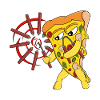 Funny Martial Arts Pizza