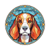 Beagle Hunderasse bunte Aquarell-Illustration
