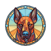 Belgian Shepherd Malinois Dog Breed Watercolor