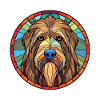 Briard-Hunderasse Bunte Aquarell-Illustration