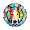 Bullterrier-Hunderasse Aquarell-Illustration