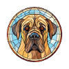 Englische Doggen-Hunderasse Aquarell-Illustration