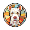 Englisch White Terrier Hunderasse Aquarellglas