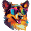 Funny dog with sunglasses