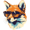 Fuchs mit Sonnenbrille
