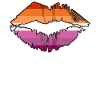 Lesbian Flag Lips LGBTQ Pride