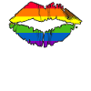 LGBTQ Gay Pride Rainbow Flag Lips