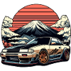 JDM-Auto Japanische Retro-Autorenn-Drift-Legende
