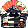 JDM-Auto Japanische Retro-Autorenn-Drift-Legende