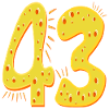 Numéro 43e anniversaire - Symbole CHEESE
