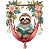 Cute sloth in hammock