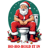 Santa Claus on toilet