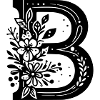 Letter B Floral