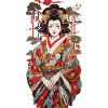 Geisha Art Japan Retro Style