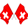 Two flags Switzerland