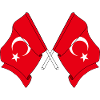 Two flags Turkey