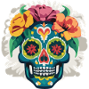 Calavera - Bunter Totenkopf
