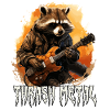 Funny Thrash Metal Raccoon