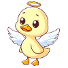 Cute Duck Angel Wings Halo